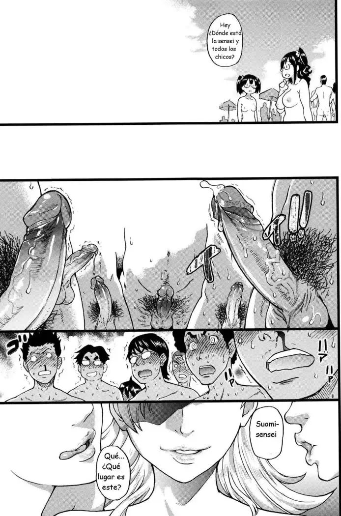 Nudist Beach ni Syuugaku Ryokoude!! - In school trip to the nudist beach!! | ¡Viaje de estudios a la playa nudista!