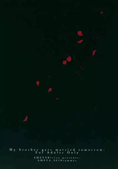 Ashita, Ani ga Kekkon suru.