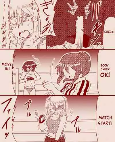 A futanari girl gets her balls hurt during body check