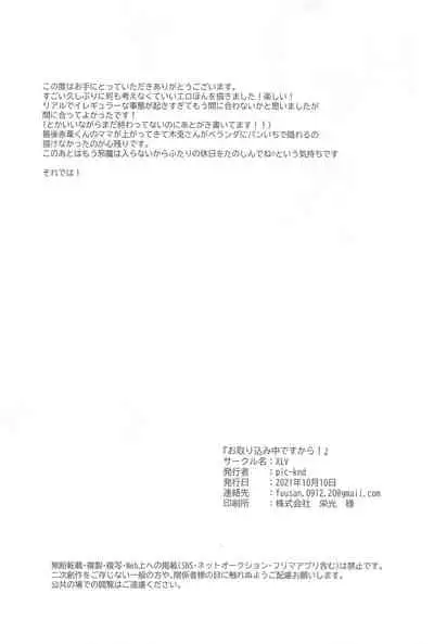 Otorikomi chuu desu kara!