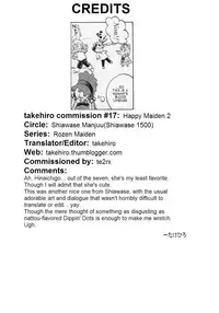 (SC31) [Shiawase Manjuu (Shiawase 1500)] Happy Maiden 2 (Rozen Maiden) [English] [takehiro]