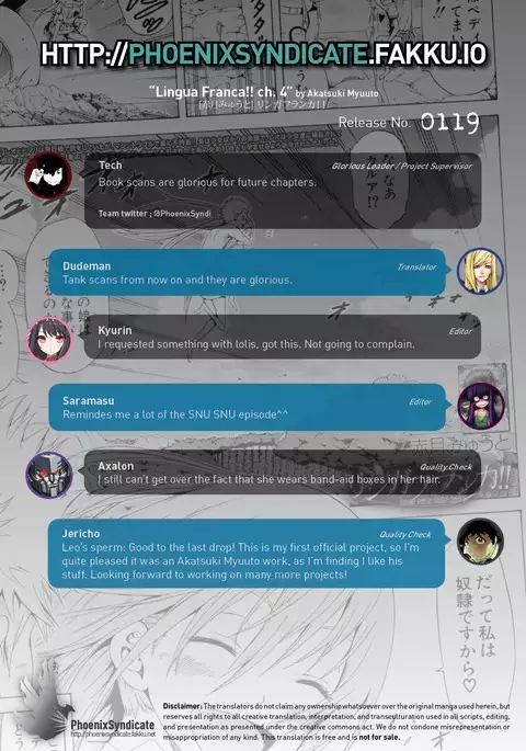 Lingua Franca!! Ch. 1-6