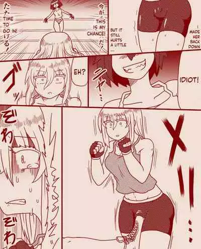 A futanari girl gets her balls hurt during body check