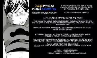 Prince Karapi o Kiraitakute. | I Hate My Dear Prince Karamatsu.