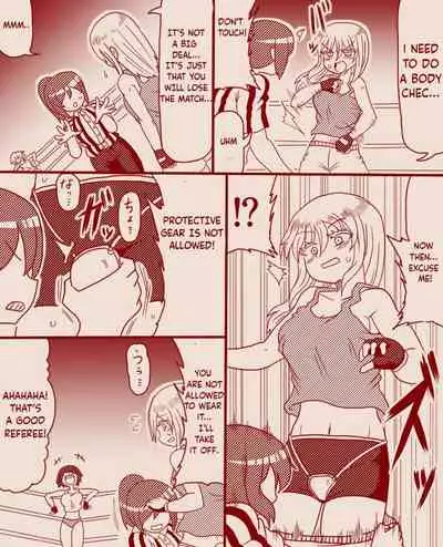 A futanari girl gets her balls hurt during body check