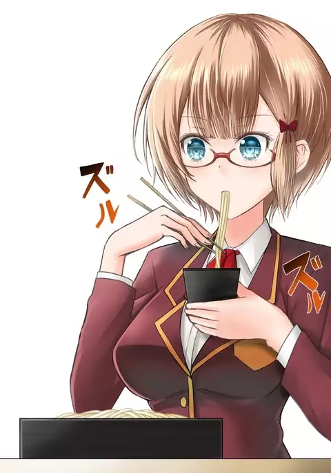 うどんを食べる理珠