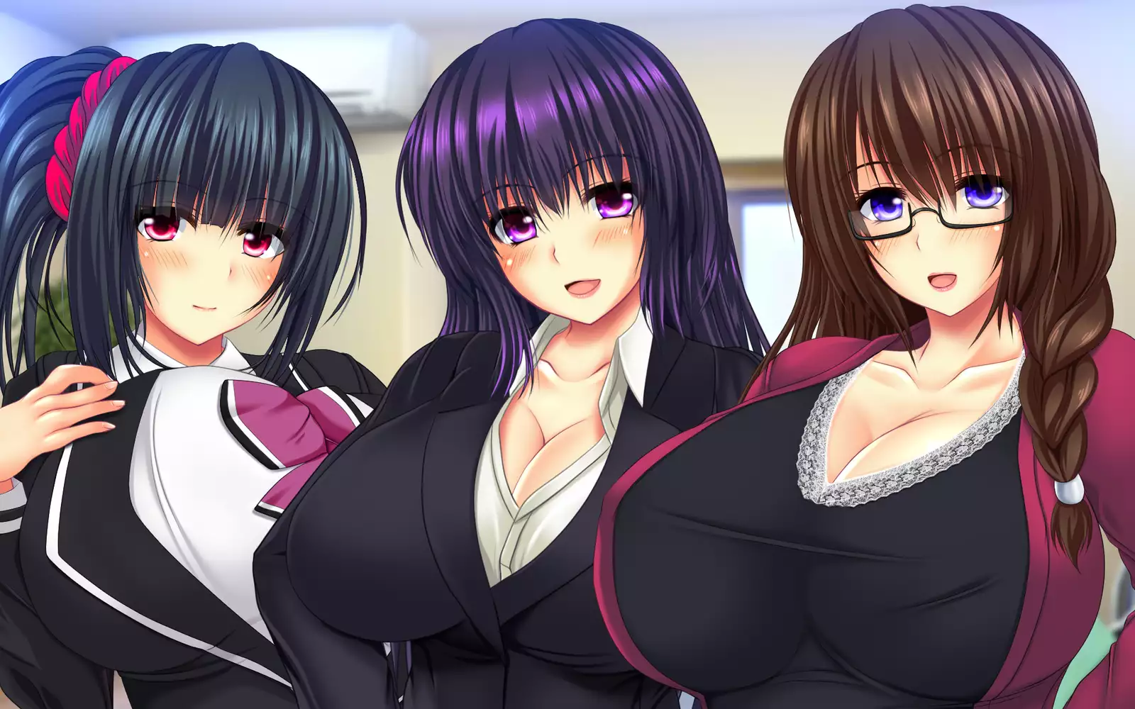 Gibo Shimai Triple Don - Kyonyuu Oomori Tanetsuke Mashimashi